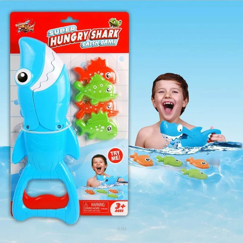 Shlavabo Grabber Fish Jouets de bain pour bébé, baignoire pour tout-petit, piscine interactive, outil de pêche, plage en plein air, jouet aquatique, cadeaux pour garçon