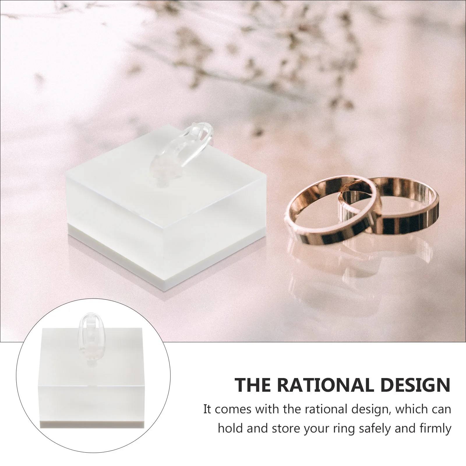 

1Pcs Ring Storage Stand Transparent Acrylic Display Rack Compact Size Durable Jewelry Organizer Safe Ring Storage Holder
