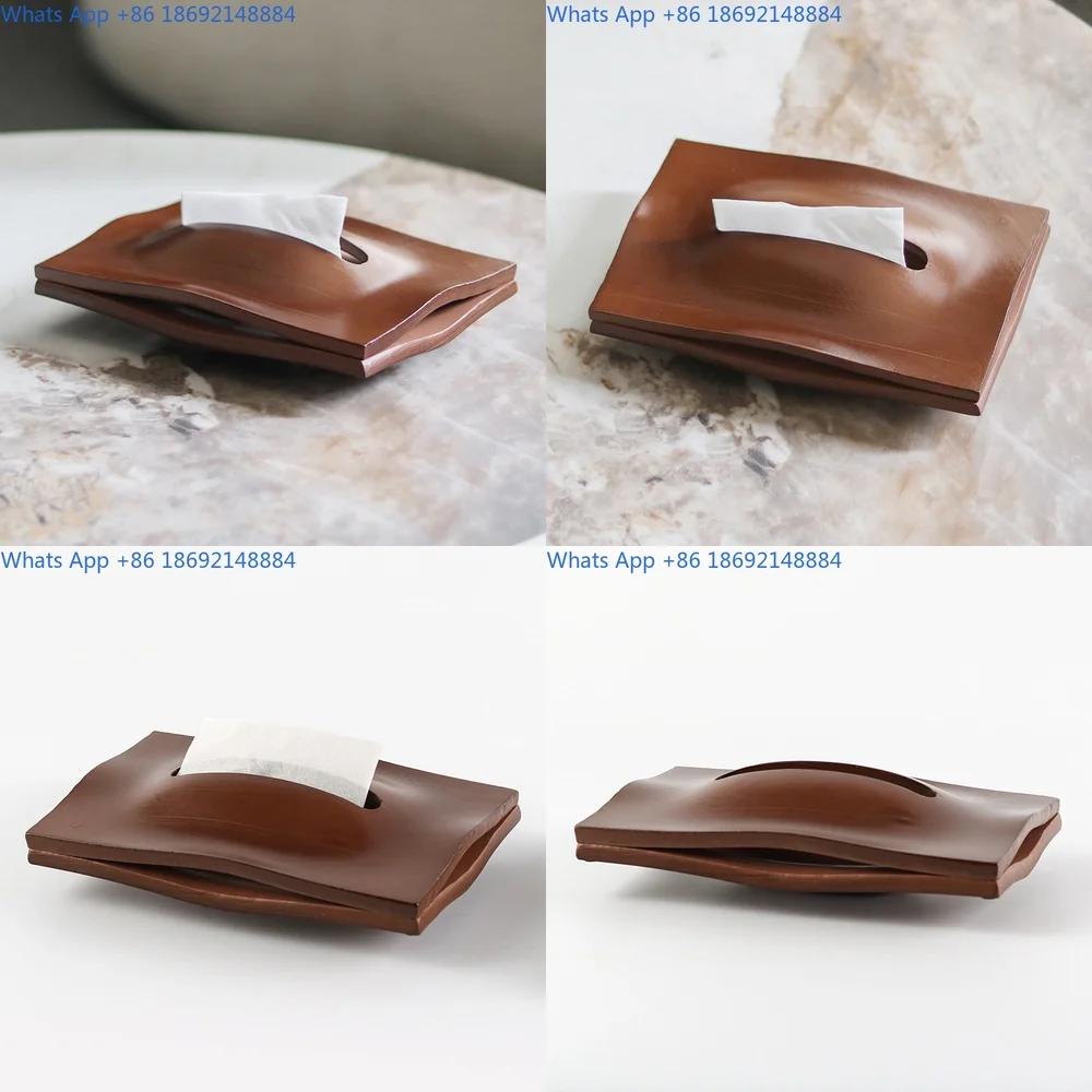 

Creative Art Desktop Abstract Dorayaki Tissue Box Decor Modern Cartoon Living Room Paper Holder Ornament