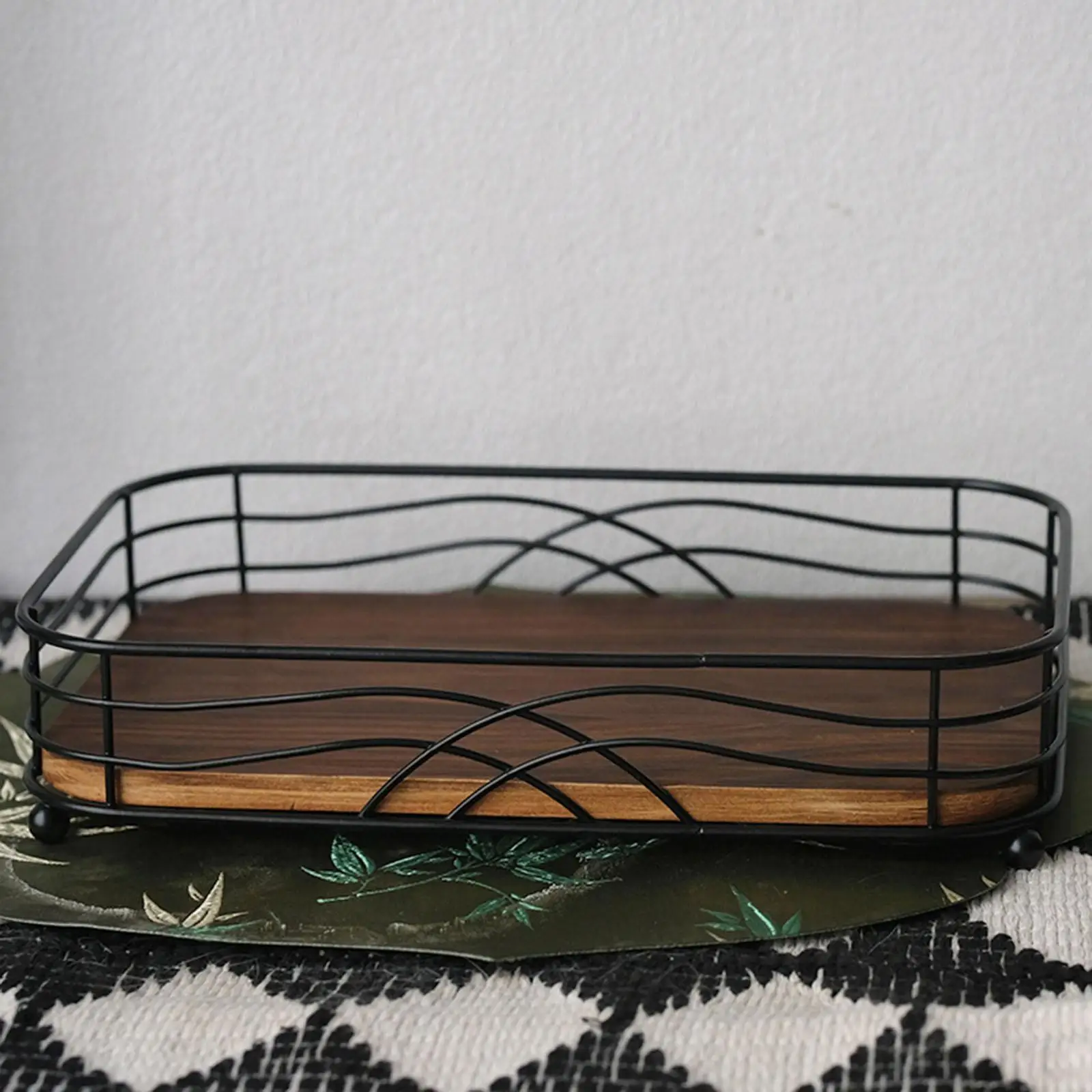 رف تخزين سطح المكتب ريفي متعدد الاستخدامات حامل المناشف الورقية صينية تخزين سطح المكتب للمطبخ والمطعم وغرفة الطعام والمنزل