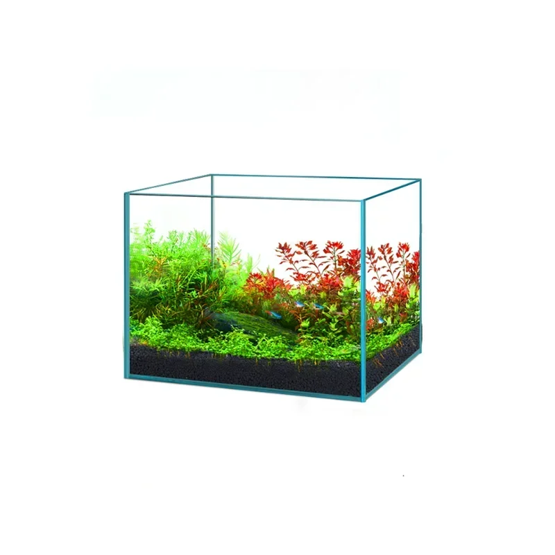 Fish Tank Ecological Desktop Aquatic Plants Landscape Home Ornamental Fish Super White Glass Fish Tank Turtle Jar