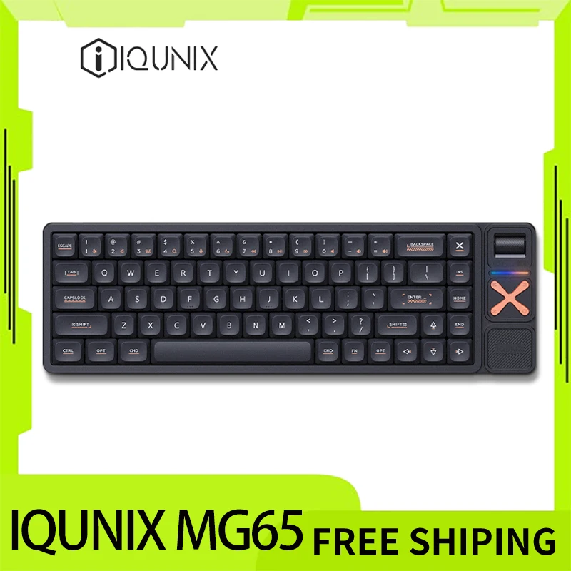 

Iqunix Mg65 Mechanical Keyboard Low Switch Wireless Aluminium Alloy Three Mode Ultrathin Custom With Knob Keyboard For Office