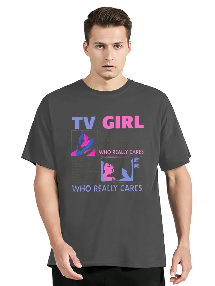 Camiseta de algodón para hombre y mujer, camisa de Fitness con estampado de la serie de TV Who Really Cars, Estilo Vintage, ropa de calle de gran tamaño, Unisex