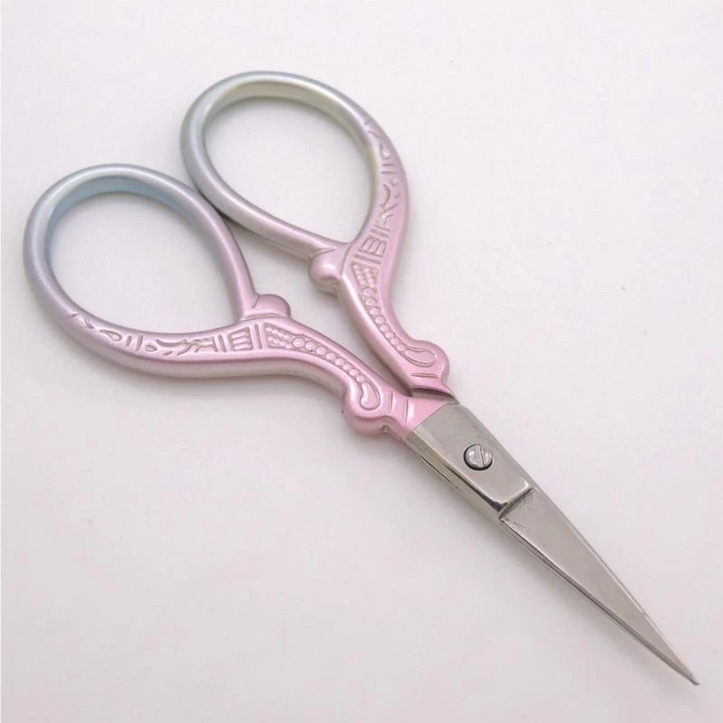 Small Embroidery Scissors Stainless Steel Scissors with Ergonomic Handle For Sewing Needlework Fabric Paper Cutting K1KF