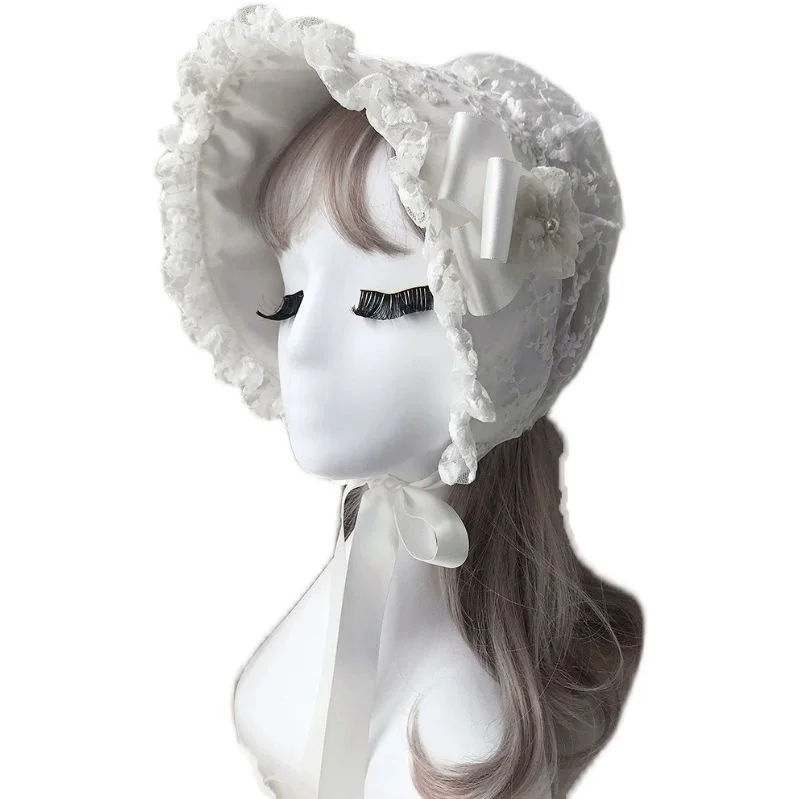 الكبار قبعة النوم قناع الدانتيل الطفل بونيه الوالدين والطفل صور الدعائم بونيه باوتو قبعة #1