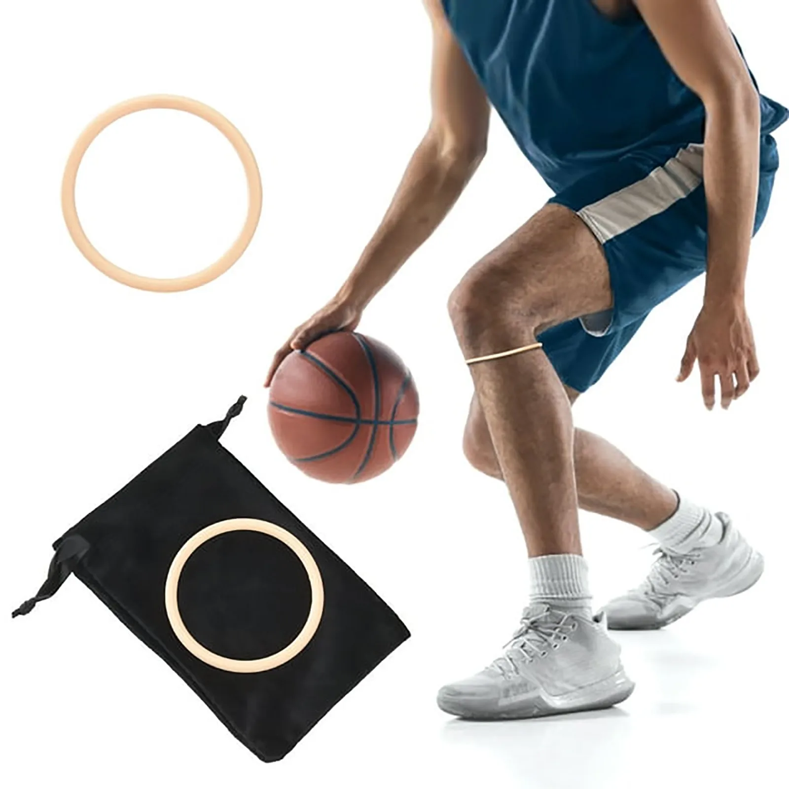 Fine With Basketball Knee Force Band Silicone Running Fitness Pad Elastic