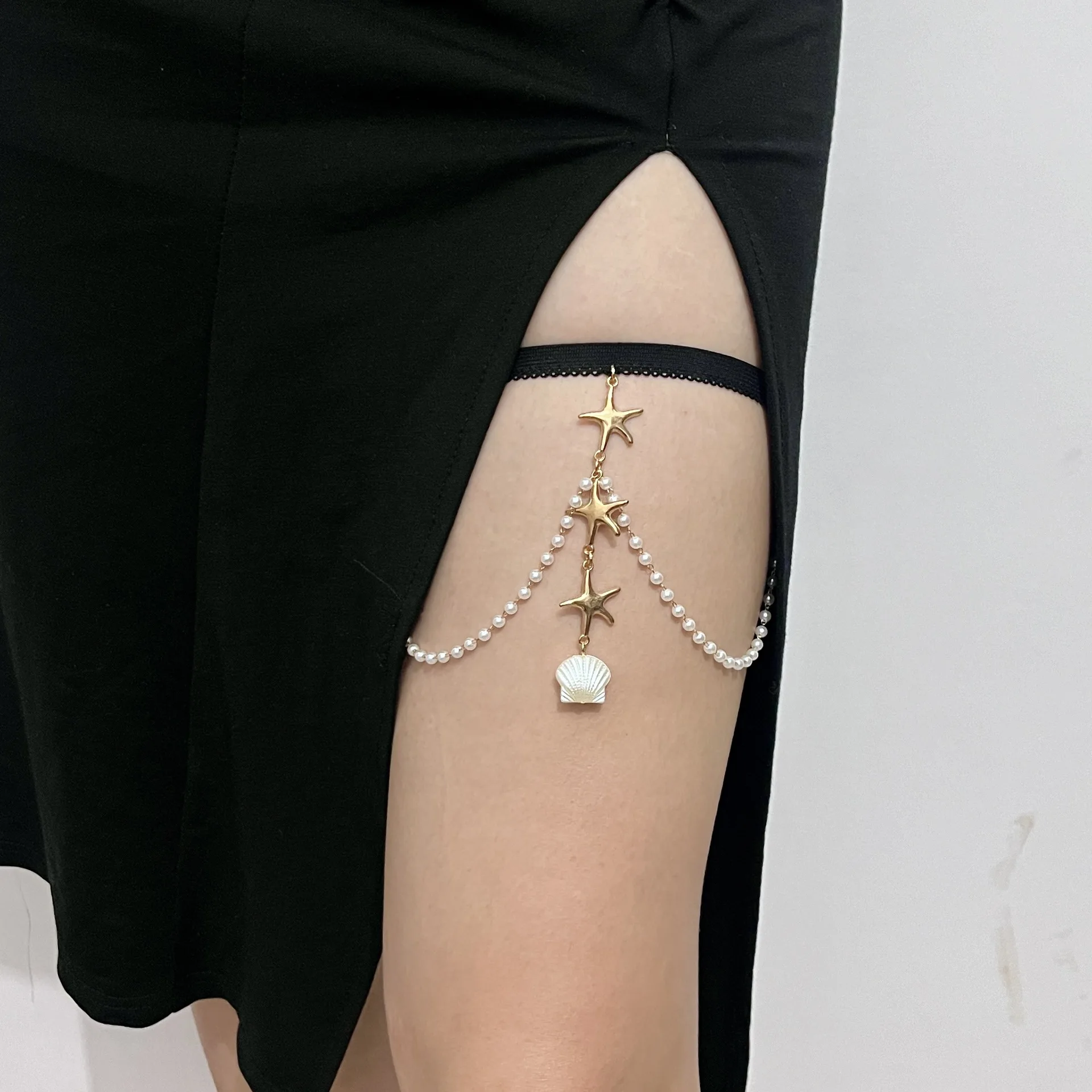 

Sexy Pearl Shell Leg Chain Summer New Product Shell Starfish Pentagram Body Chain