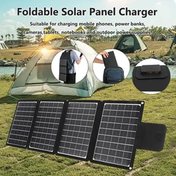 Foldable Solar Panel Phone Charger 18V Solar Plate USB Portable Solar Cells Power Bank for Travel Outdoor Camping Emergency