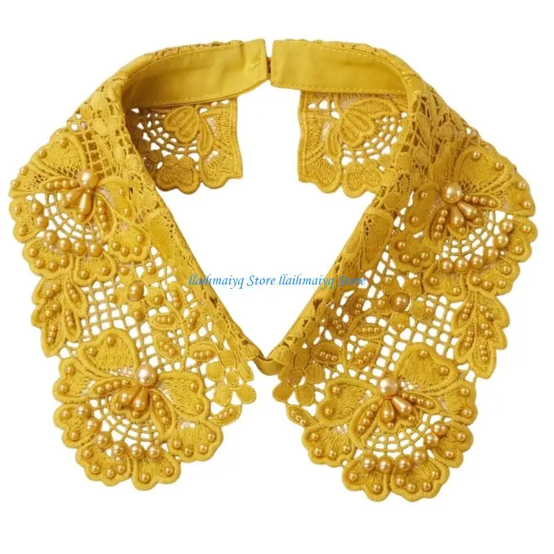 573B Wide False Collar In 14 Color Option Neckline For Shirt And Dresses Decoration Versatiled