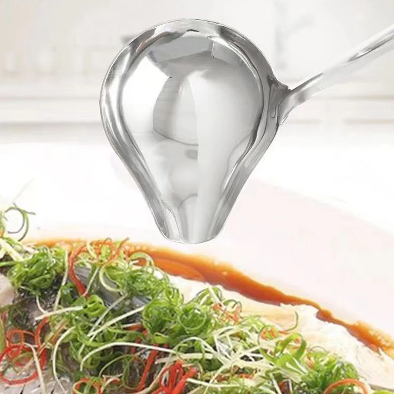 1Pc Stew Dipper Long Handle Cooking Tools Soup Stainless Steel Duck Mouth Shaped Spoon Kitchen Ladle Tableware Scoop Restaurant