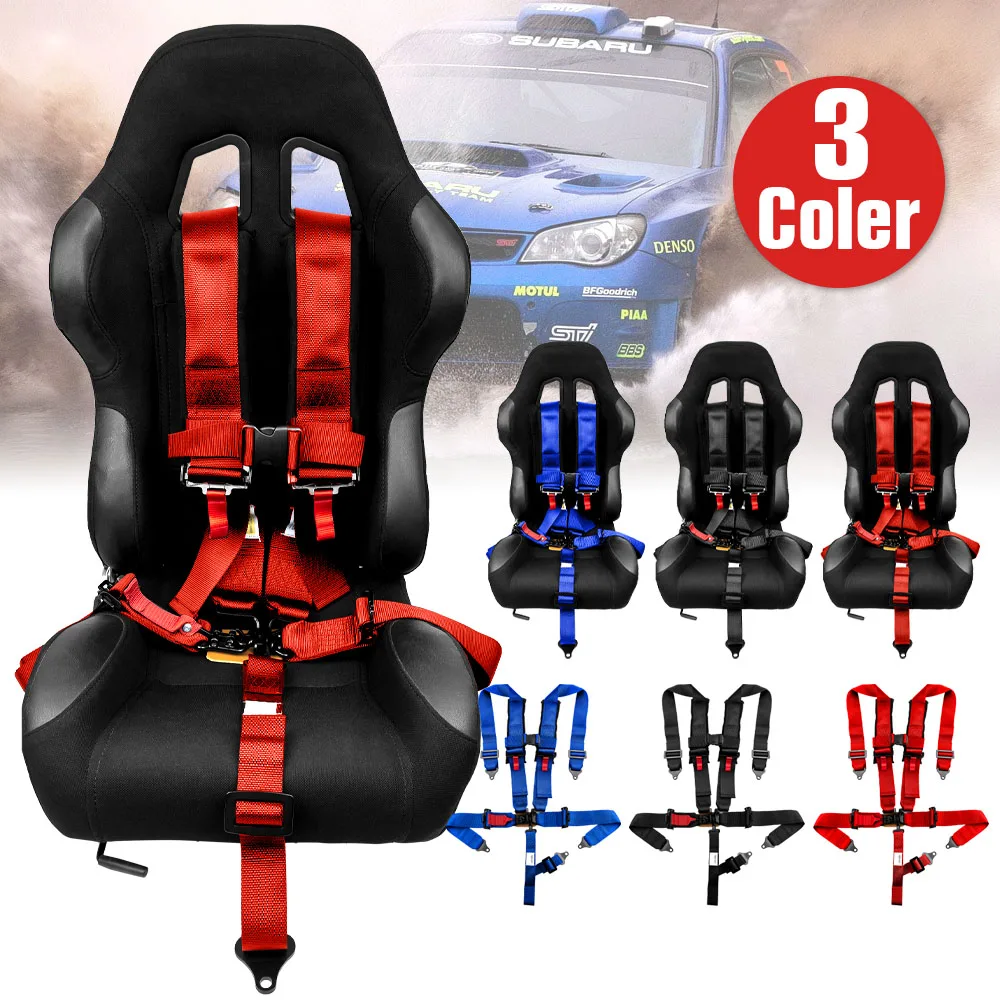 Universal 3Inch Racing Harness Seat Belt 5 Point Adjustable Car Safety Harness Latch Lock Kart Seat Belts With Shoulder Pads