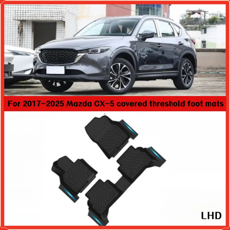

Коврики TPE для Mazda CX-5 2017-2025 ICEV LHD, водонепроницаемые, противоскользящие, на заказ, всепогодные аксессуары с полным покрытием