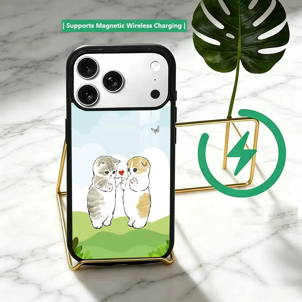 Cute M-Mofusands Phone Case For iPhone17,16,15,14,13,12,11 Plus,Pro Allows magnetic wireless charging