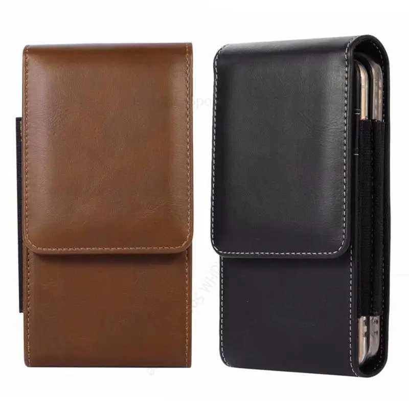 Genuine Leather Phone Case For Samsung S23 Ultra 5G Magnet Wallet Flip Waist Bag For Galaxy S22 S21 S20 Plus S10 S9 S8 S7 Pouch