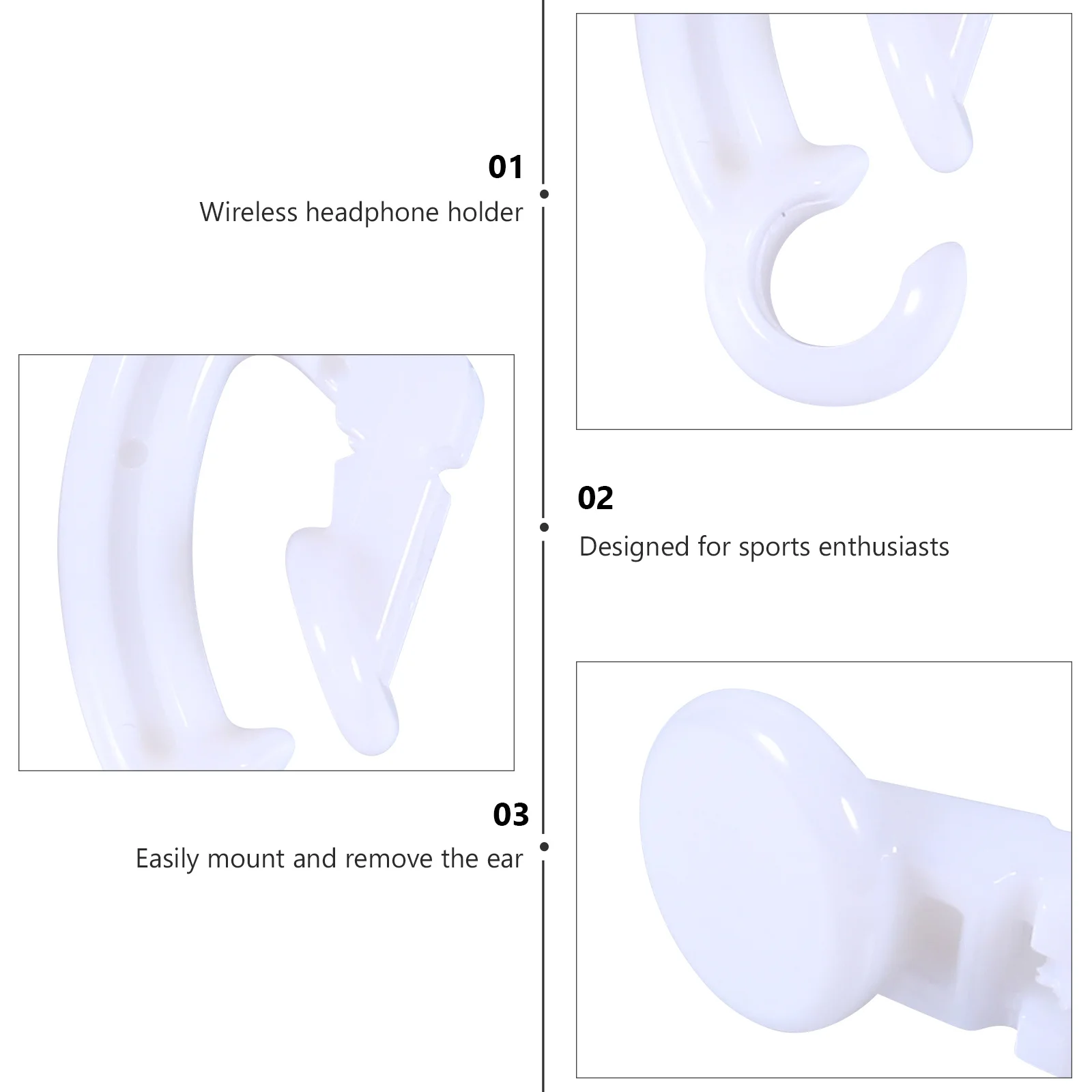 

2pcs Anti-Lost Earphone Clips Set Adjustable For Wireless Earbuds Running Cycling Outdoor Sports Protective Holder