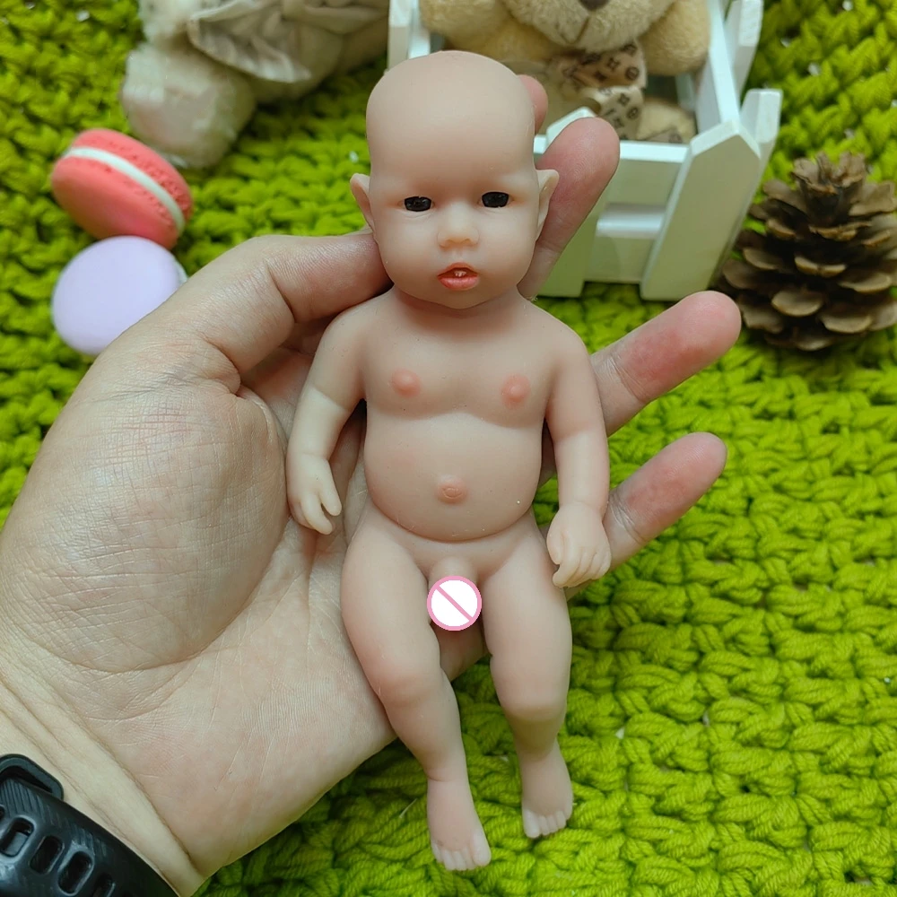 

WW1571 6.69inch 17cm 120g 100% Original Full Body Silicone Reborn Baby Doll Unpainted Unfinished Realistic Dolls Children Toys