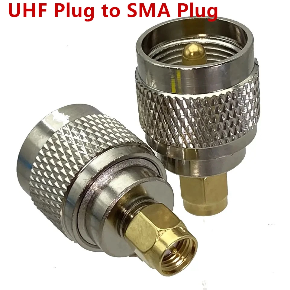 1PC UHF SO239 PL259 to SMA Male Plug & Female Jack RF Coaxial Adapter Connector Wire Terminals Straight Brass image 6