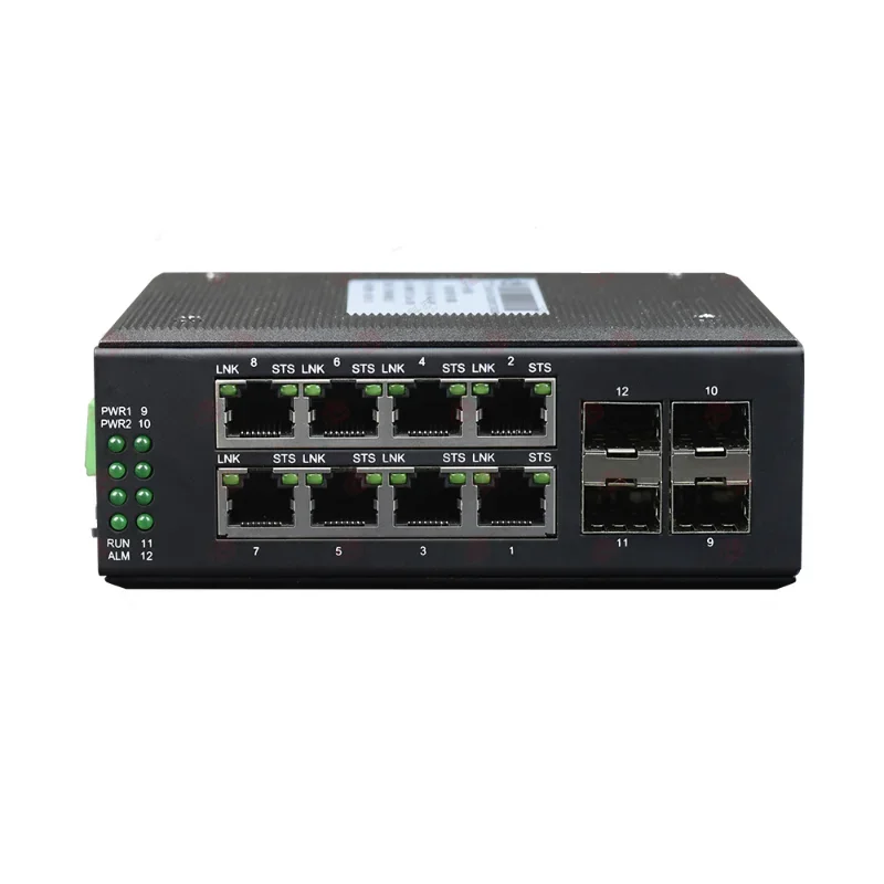 Managed for l2 8 Port Ring Network Switch Fast Gigabit Ethernet Industrial Poe Switch With SFP Optical Fiber Slot