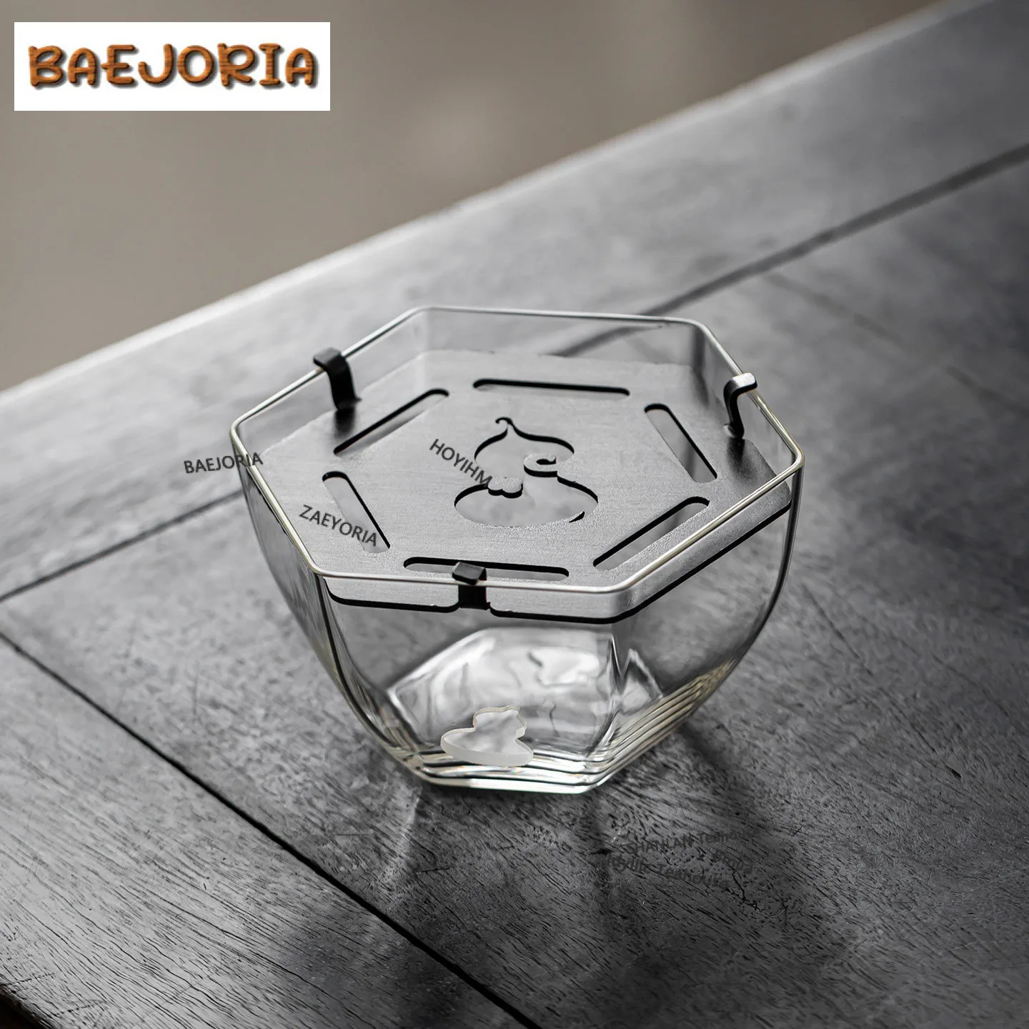 Hexagonal Gourd-shaped Glass Tea Warmer Holder Candle Heater Stove Kettle Stand Boiling Water Carbon Furnace Cafes Supplies - view 5