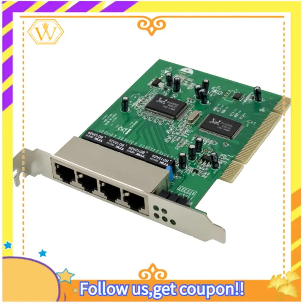 El último interruptor Ethernet rápido, placa de interruptor de 100Mbps, PCIE, interruptor de red RJ45 de 4 puertos, Chipset RTL8305 + 8100CL para PC de escritorio
