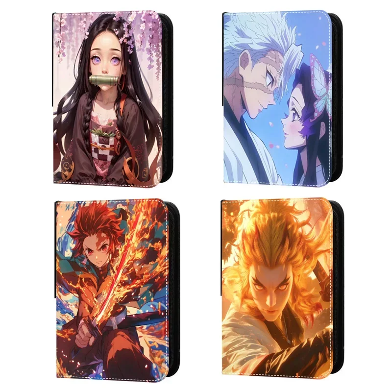 

Demon Slayer Card Binder 9 Pocket Trading Card Holder Anime Card Binder with 50 inner Pages Zipper Holder Up to 900 Cards