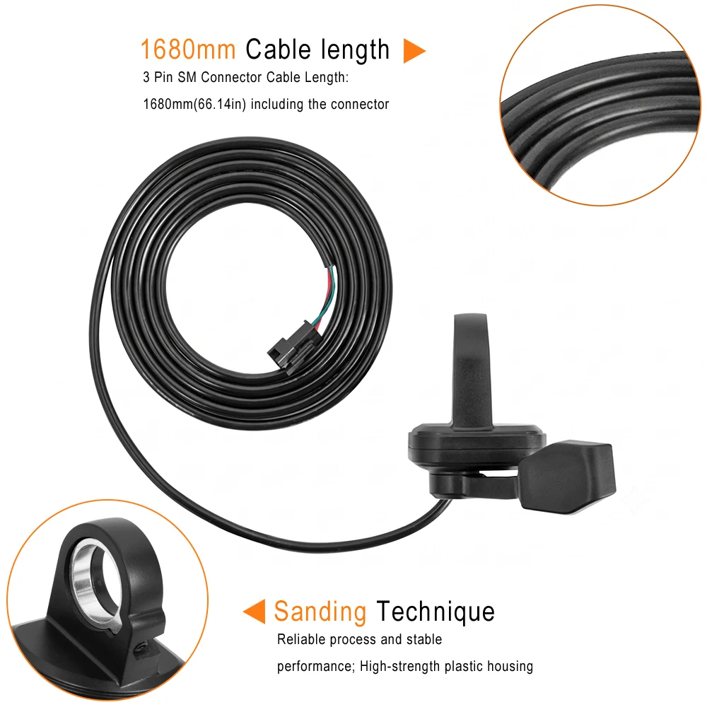 Elektrische Roller Daumen-drossel Wasserdicht WP 3Pin für KAABO Mantis King GT Finger Drossel Beschleuniger Ersatzteile – Detail 3