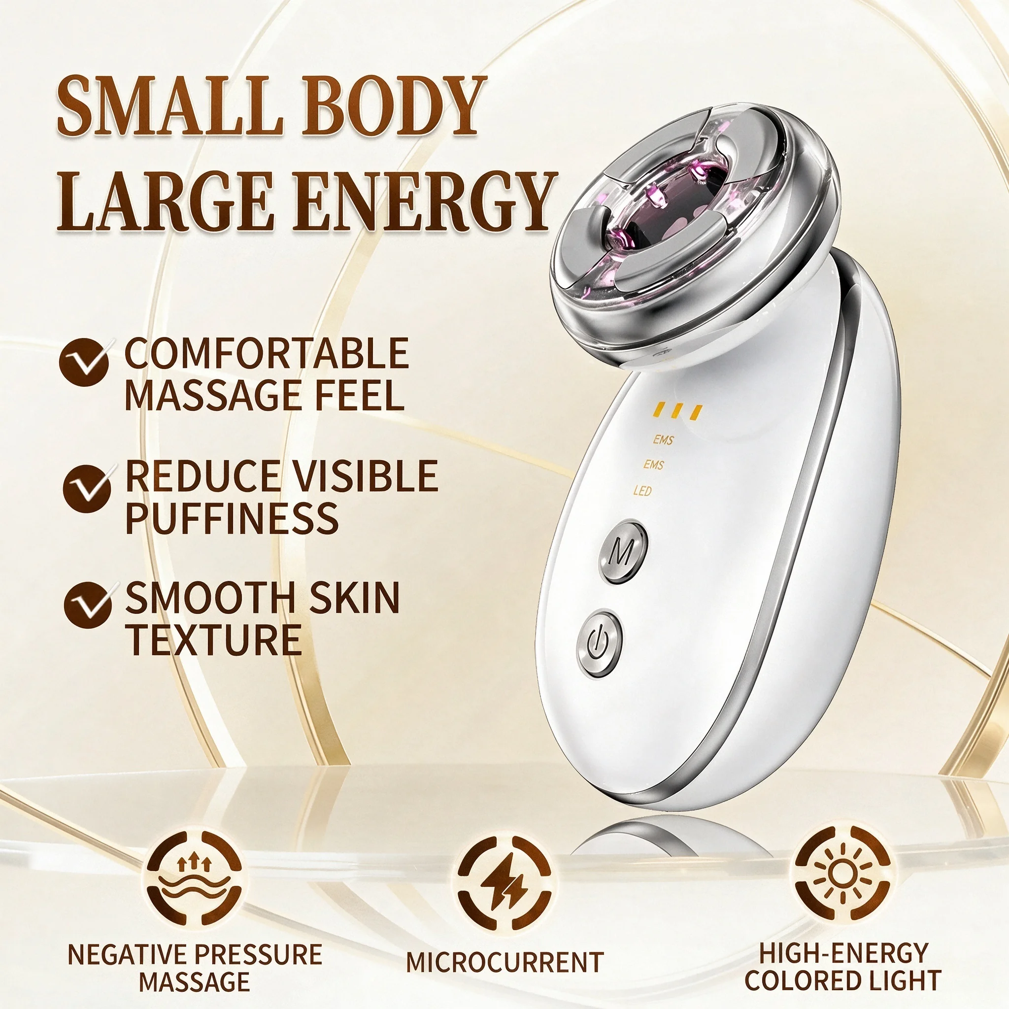 Neck Face Massager V Face Lifting Beauty Instrument Skin Tighten Firming Machine Facial Contouring Massage Tool for Puffiness