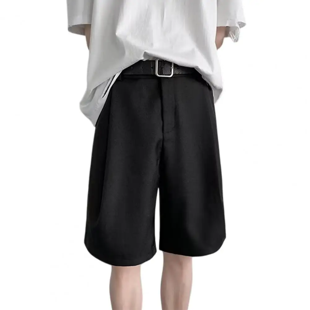 Summer Shorts Men's Summer Sport Shorts Ultra-thin Ice Silk Fitness Pants Mid-rise Wide Leg Button Zipper Fly Casual Wear Men