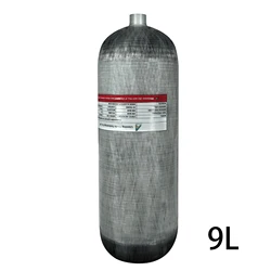 TUXING 9L Carbon Fiber Cylinder 4500PSI 300Bar High Pressure Large Capacity Diving Cylinder HPV Tank Swimming Swimmer Equipment