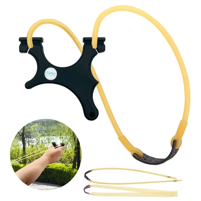 Slingshot for Kids Adult Powerful Catapult Outdoor Powerful Hunting Flat Leather Card Ball Rubber Band Archer Pocket placement