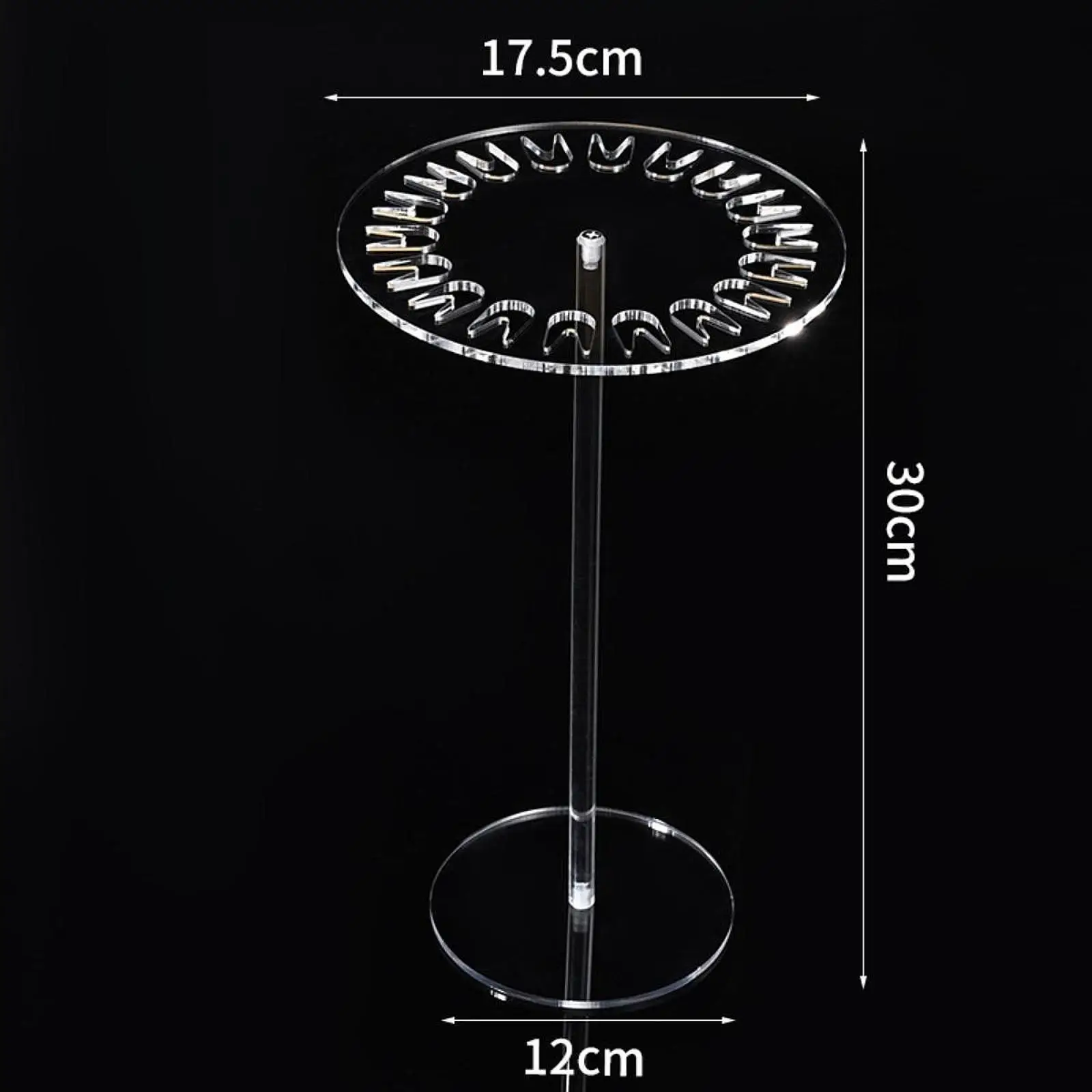 

Necklace Holder Rotatable Necklace Hanger Clear Table Jewelry Display Stand for Anklets Pendants Bracelets Hoop Earrings Rings