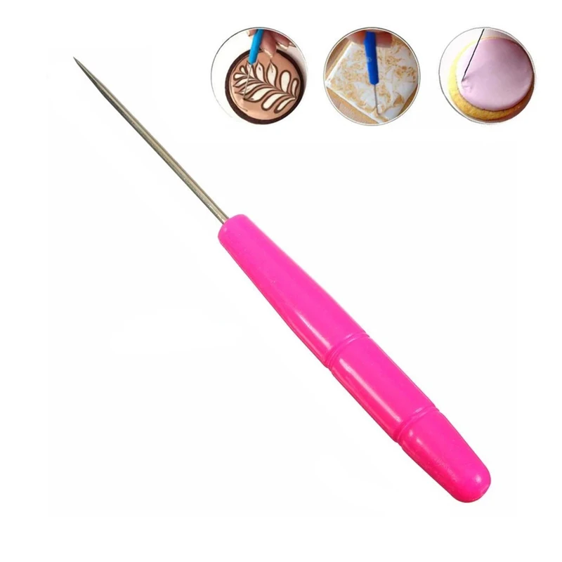 

1pc Icing Piping Sugar Exhaust Needle Cookies Fondant Color-adjustment Needles Coffee Art Drawing Needles Pastry Baking Tools