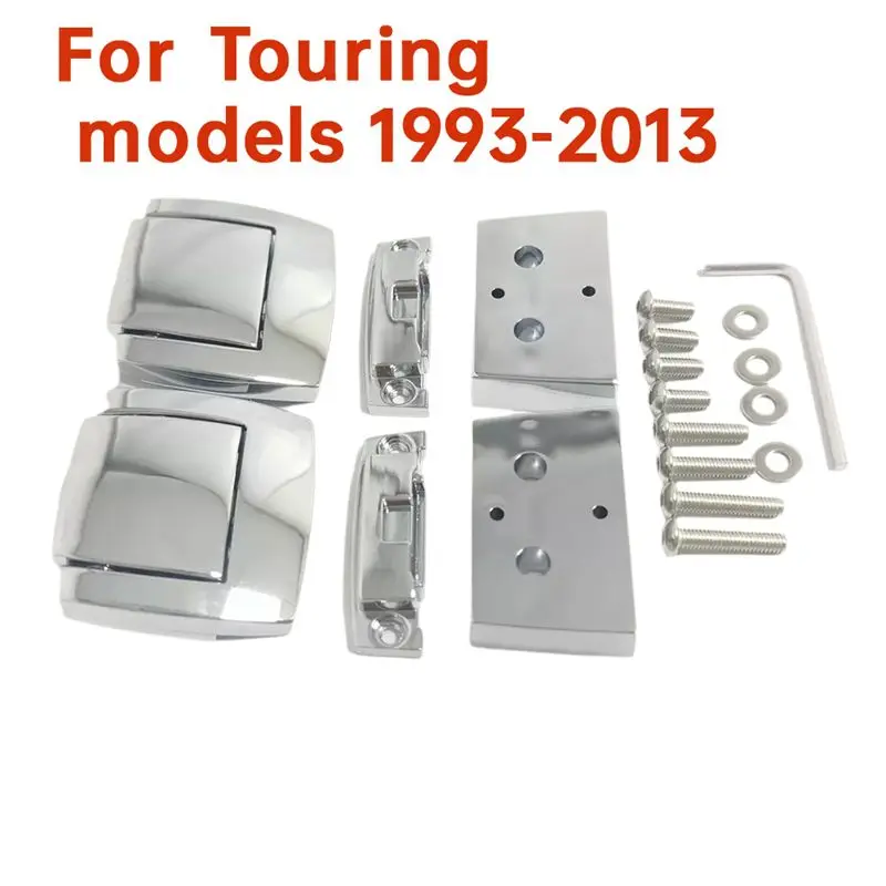 A20K-Motorcycle Chrome Tour Pack Pak Latches Kits For Touring Models 1993-2013 Luggage Lock Latche Spacers Lid Catch