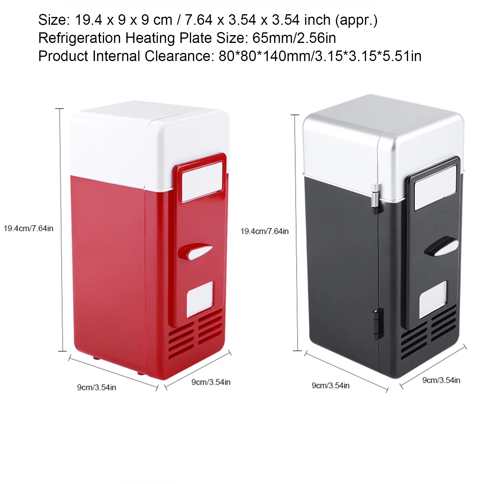 Mini refrigerador com interface USB, mais frio e quente, fresco e rapidamente Bebidas, 5 Minutos Frigorífico, temperatura para Cola Latas de Café