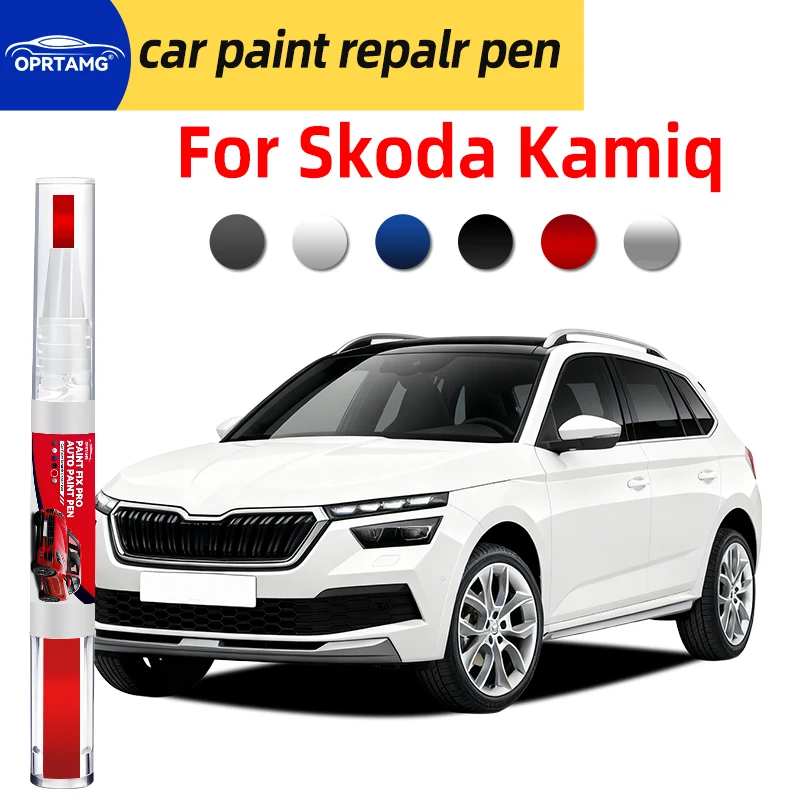 Caneta de reparo de pintura automotiva para skoda kamiq, caneta de pintura para carro, reparo de arranhões, acessórios automotivos, ferramentas de pin