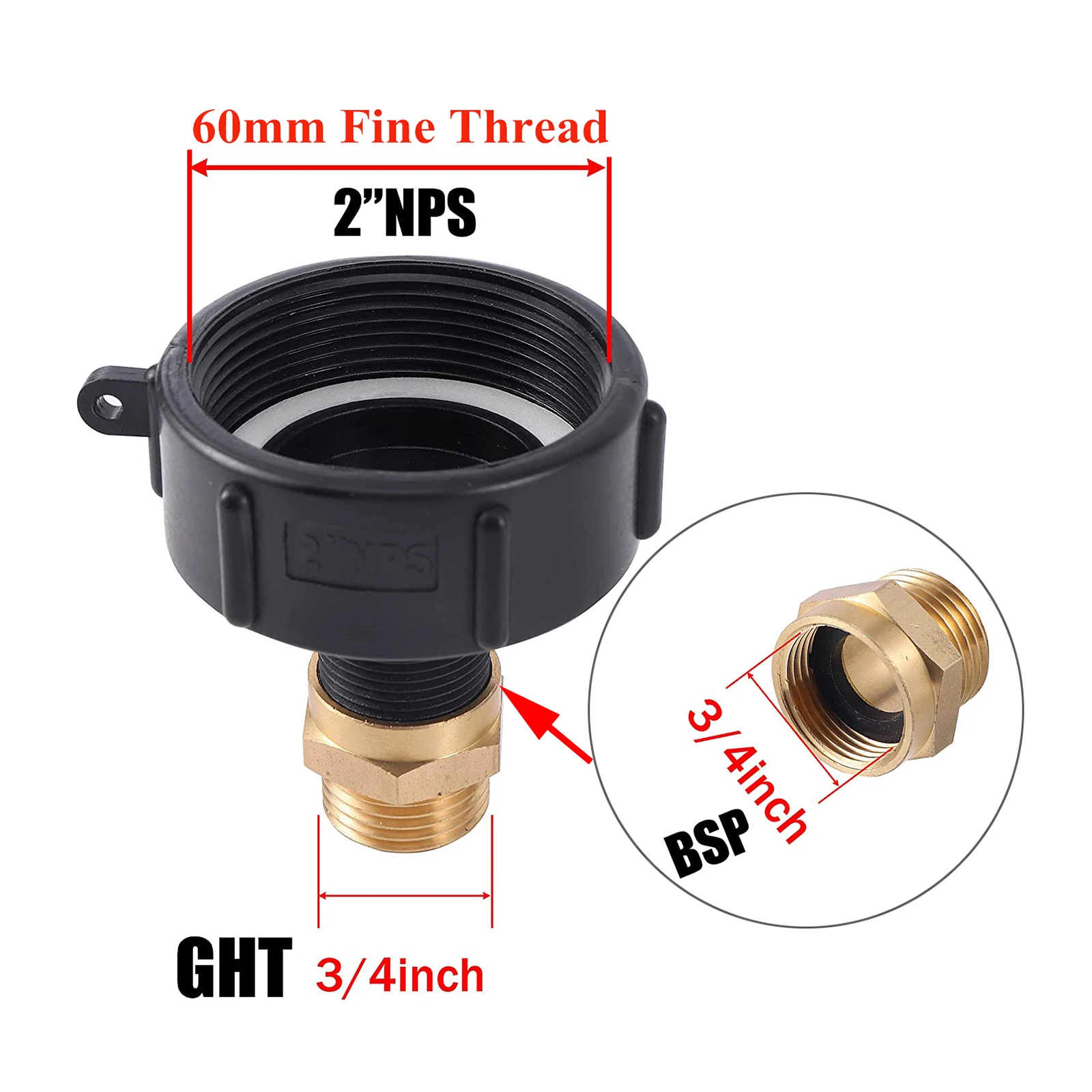 60mm NPS Female Thread 3/4