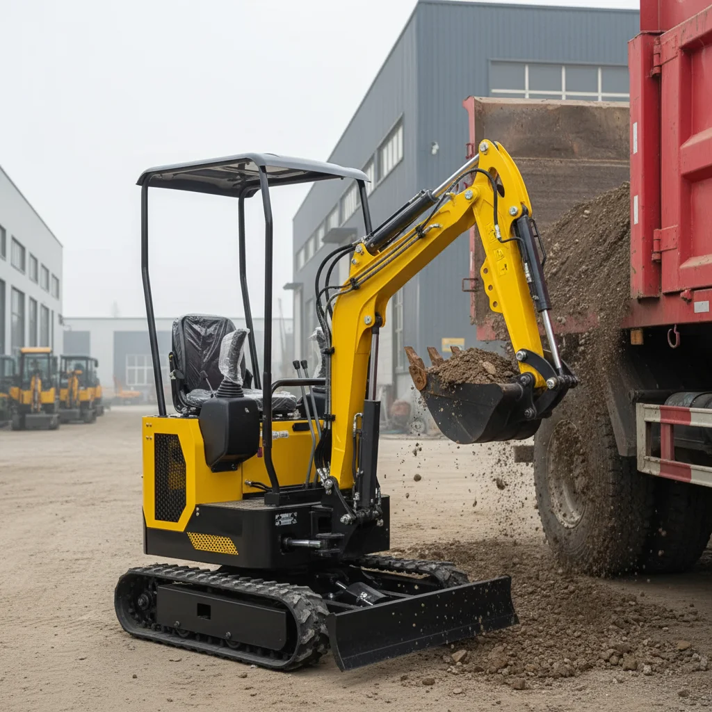 

1.5Ton Crawler Mini Excavator Small Digger Construction Site Landscaping