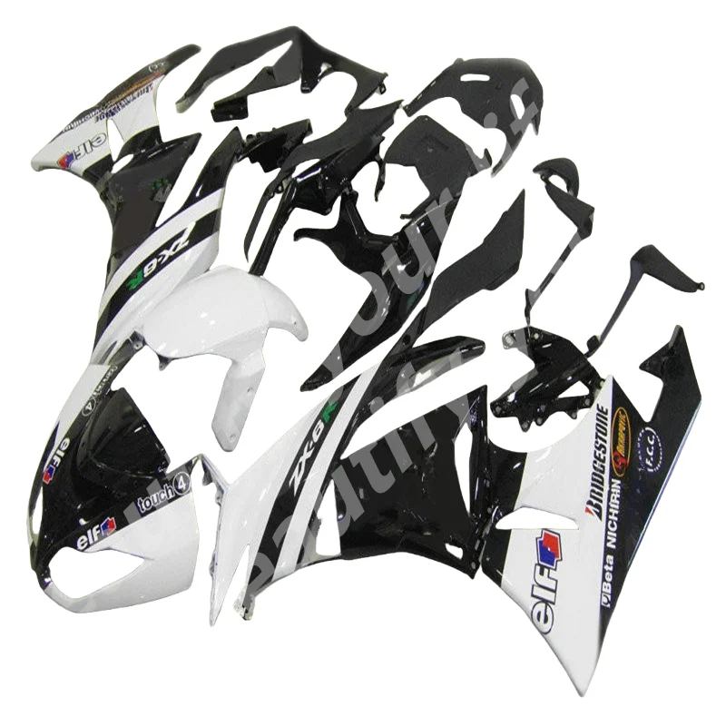 

White black aftermarket body parts fairings for Kawasaki Ninja 636 ZX6R 09 10 11 fairing kit ZX-6R 2009 2010 2011