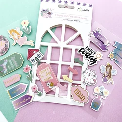 Creative Path Chipboard Stickers Embellishments Accessories Crafts For Scrapbooking Card Making Journal Self Adhesive Decoration