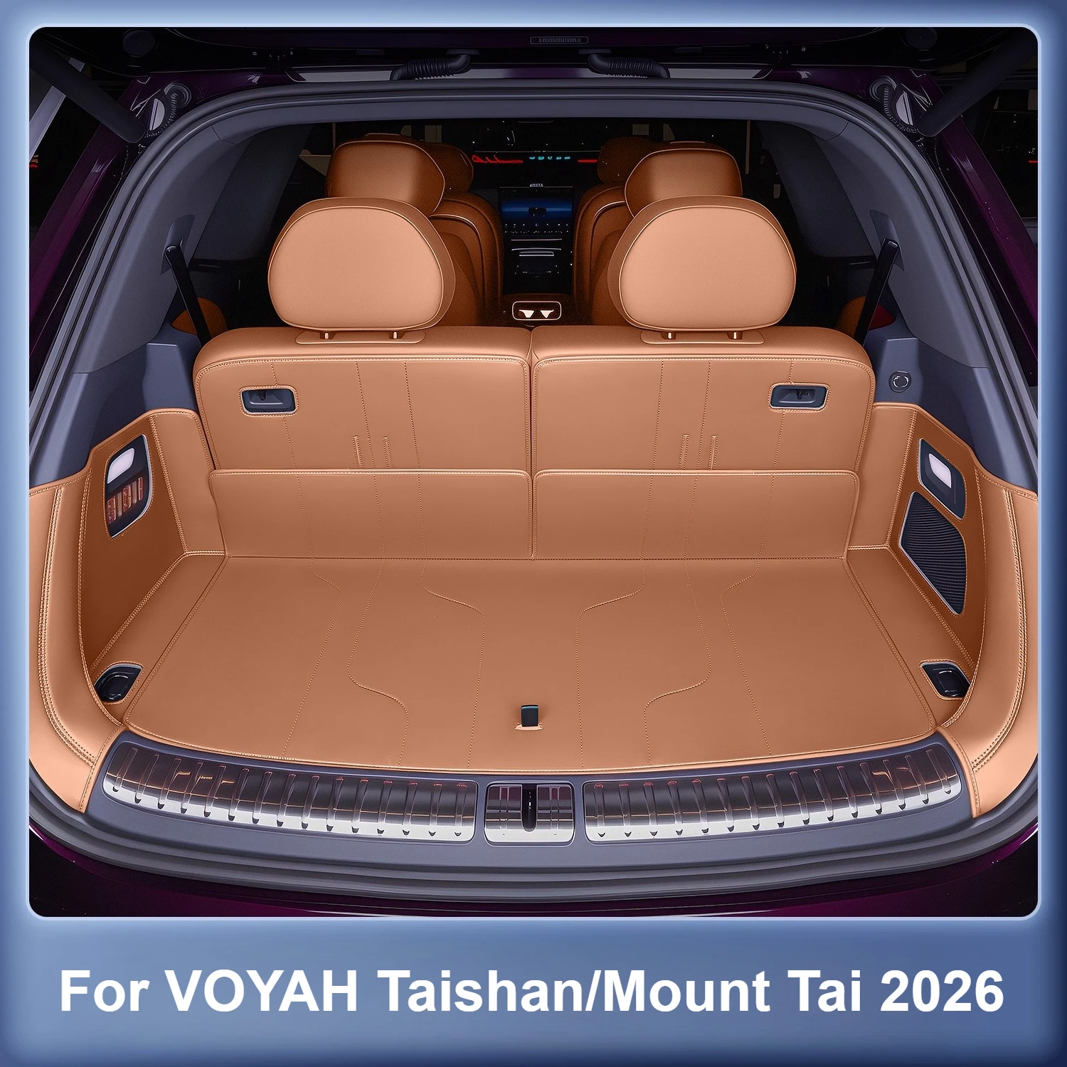 

For VOYAH Taishan/Mount Tai 2026 Full-Cover Leather Trunk Mat Waterproof and Wear-Resistant Car Trunk Mat Modification Accessory