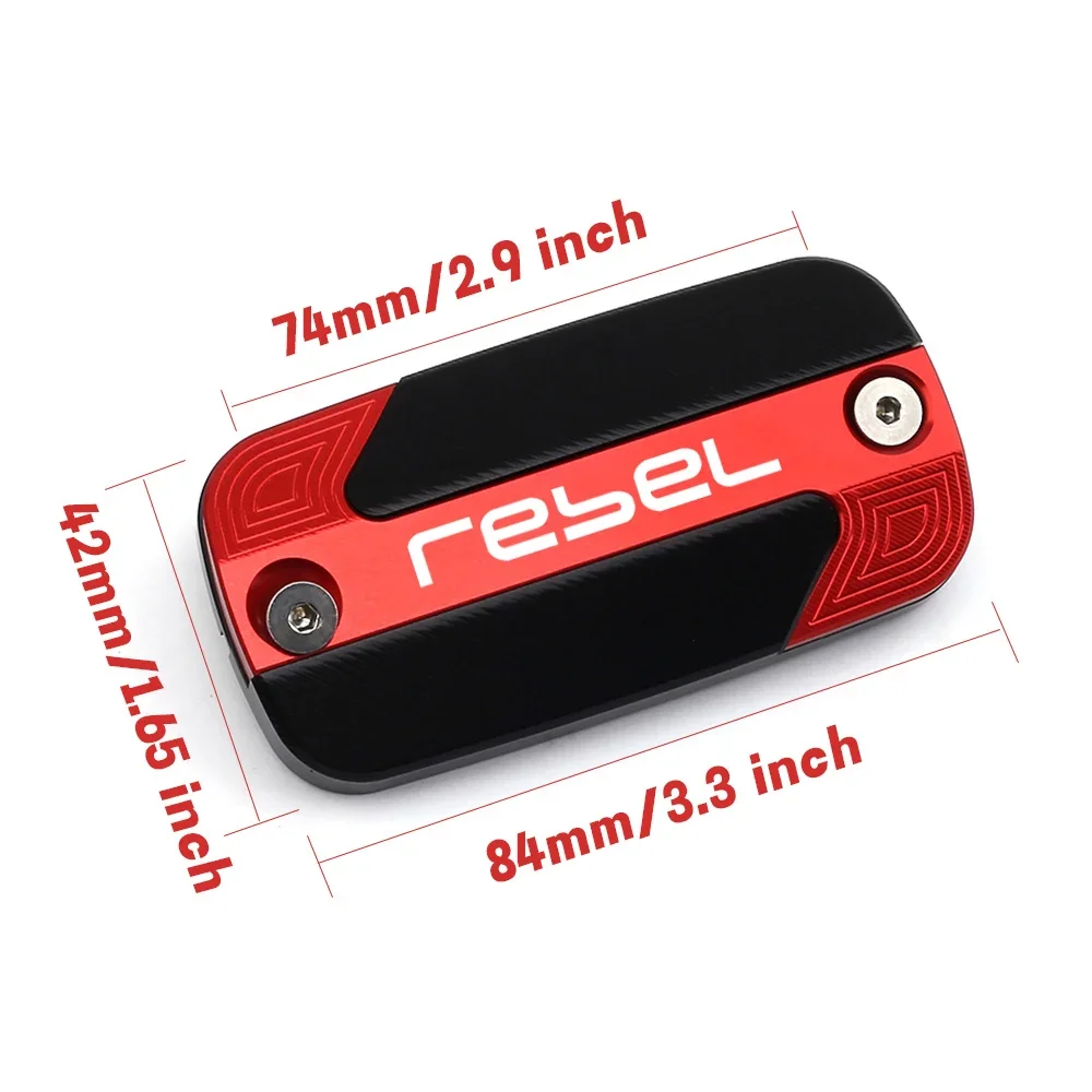 New For HONDA REBEL 1100 500 300 CMX CNC Front Brake Fluid Cylinder Reservoir Cover Cap Motorcycle Accessories