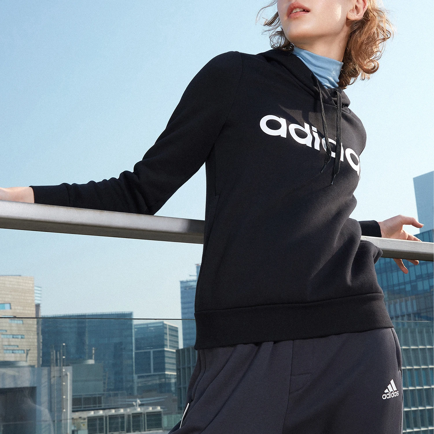 

adidas Authentic New Autumn Women's Sports Hooded Knit Sweatshirt DP2364