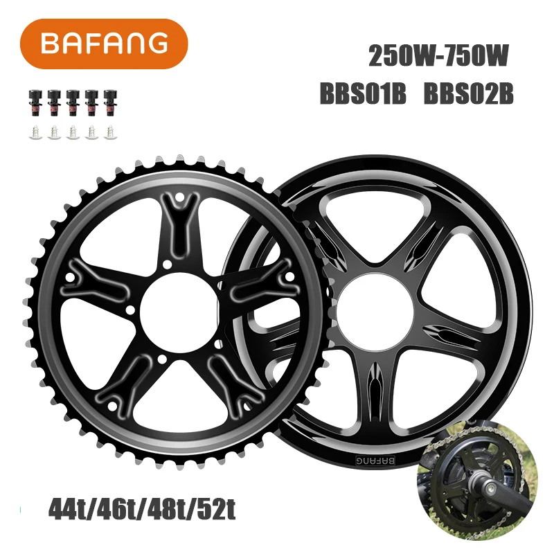 

BAFANG Electric Bike Chainwheel BBS01B BBS02B BBSHD Mid Motor Chainring Sprocket 44T 46T 48T 52T EBike Conversion Accessories