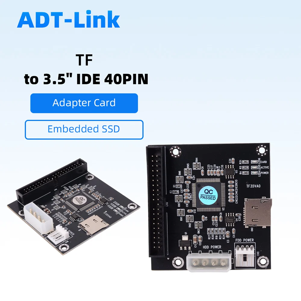 

TF (micro-SD) to 3.5" IDE 40PIN Adapter Industrial Embedded SSD Storage Card Reader for Industrial PC Motherboard POS DVR Router