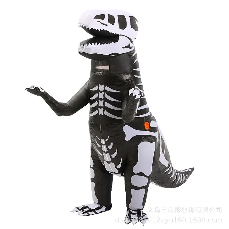 Halloween Carnaval Volwassen Kinderen Anime Cosplay Maskerade Festival Party Skelet Tyrannosaurus Rex Dinosaurus Opblaasbaar Kostuum M20