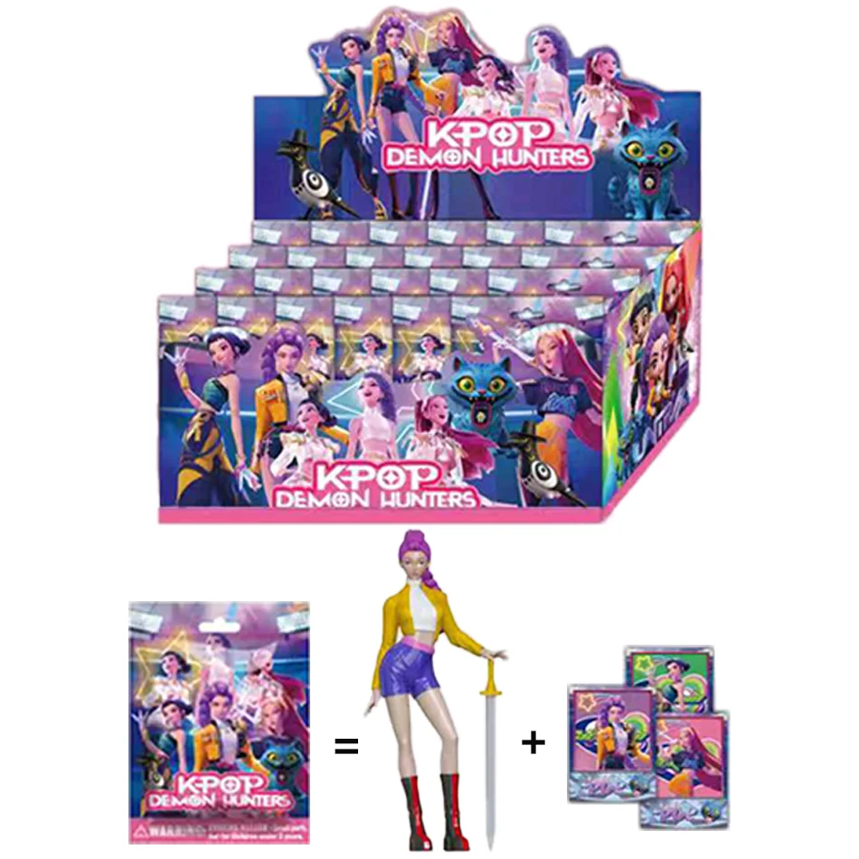 กล่องสุ่มฟิกเกอร์อนิเมะ Demon Hunters 24 ชิ้น ตัวละครรูมิ มิรา โซอี้ ไทเกอร์ ของเล่นตั้งโต๊ะ ตกแต่งบ้าน ของขวัญคริสต์มาส สินค้าขายดี