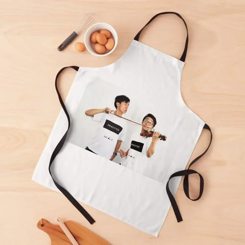 

Two set violin Apron Chef Uniform For Men kitchen girl Apron