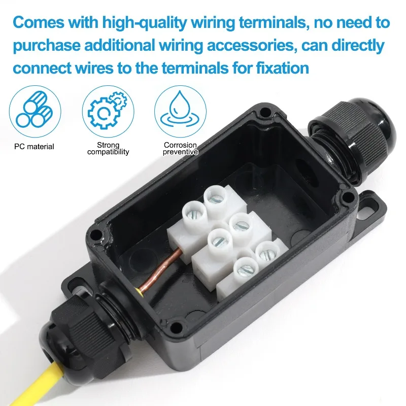 450V Outdoor Waterproof IP66 Electrical Cable Wire Connector Junction Box Led Light with Terminal Electrical Equipment Supplies