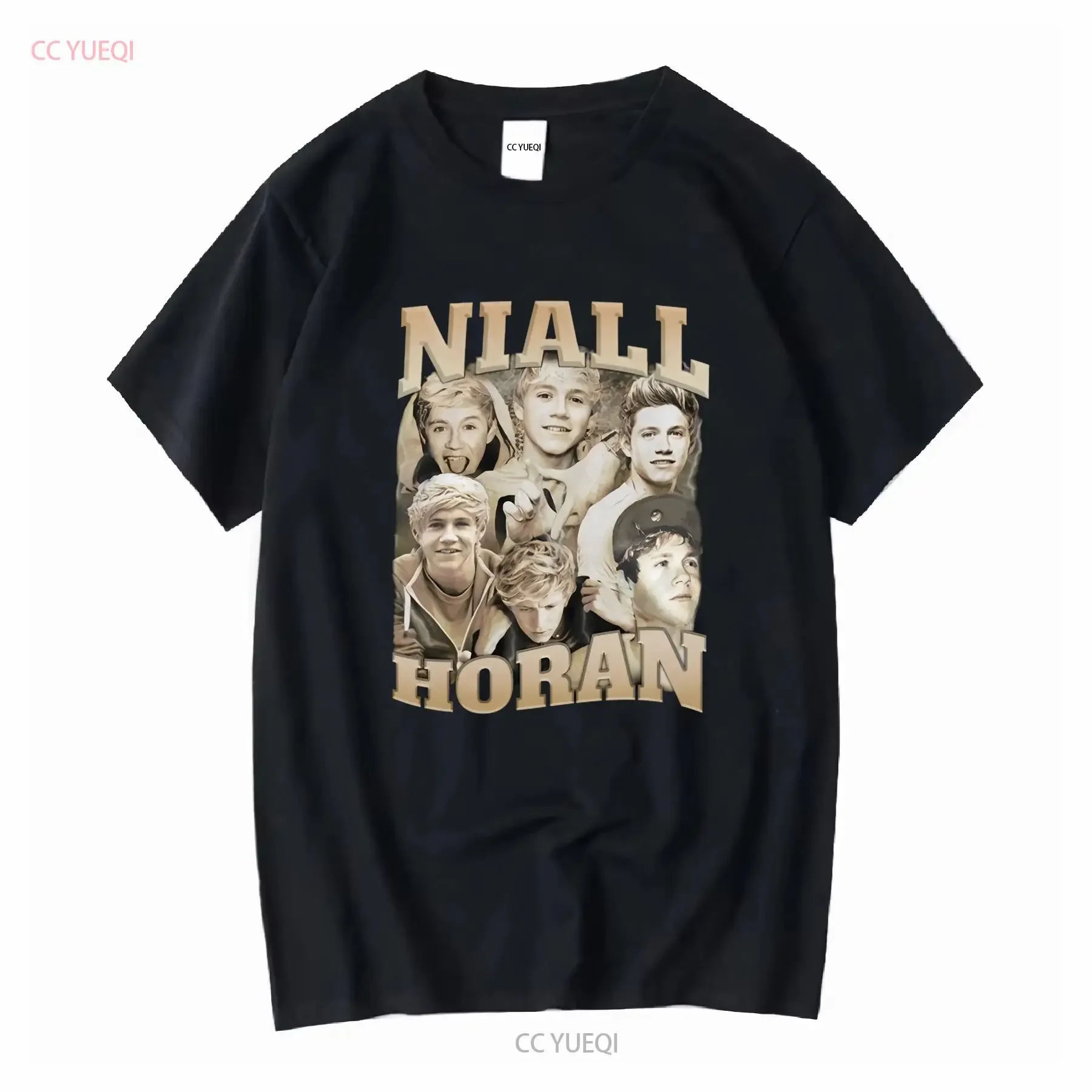Style Niall Horan T-Shirt, klassisch, schwarz, Herren, S 5XL, Y489, lange oder kurze Ärmel, Vintage, gewaschen, stilvolle Grafik, weich, lässig, Unisex