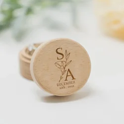 Personalized Wedding Ring Box Keepsake Ring Pillow Wooden Ring Holder Proposal Wedding Valentine Engagement Jewelry Box Holder